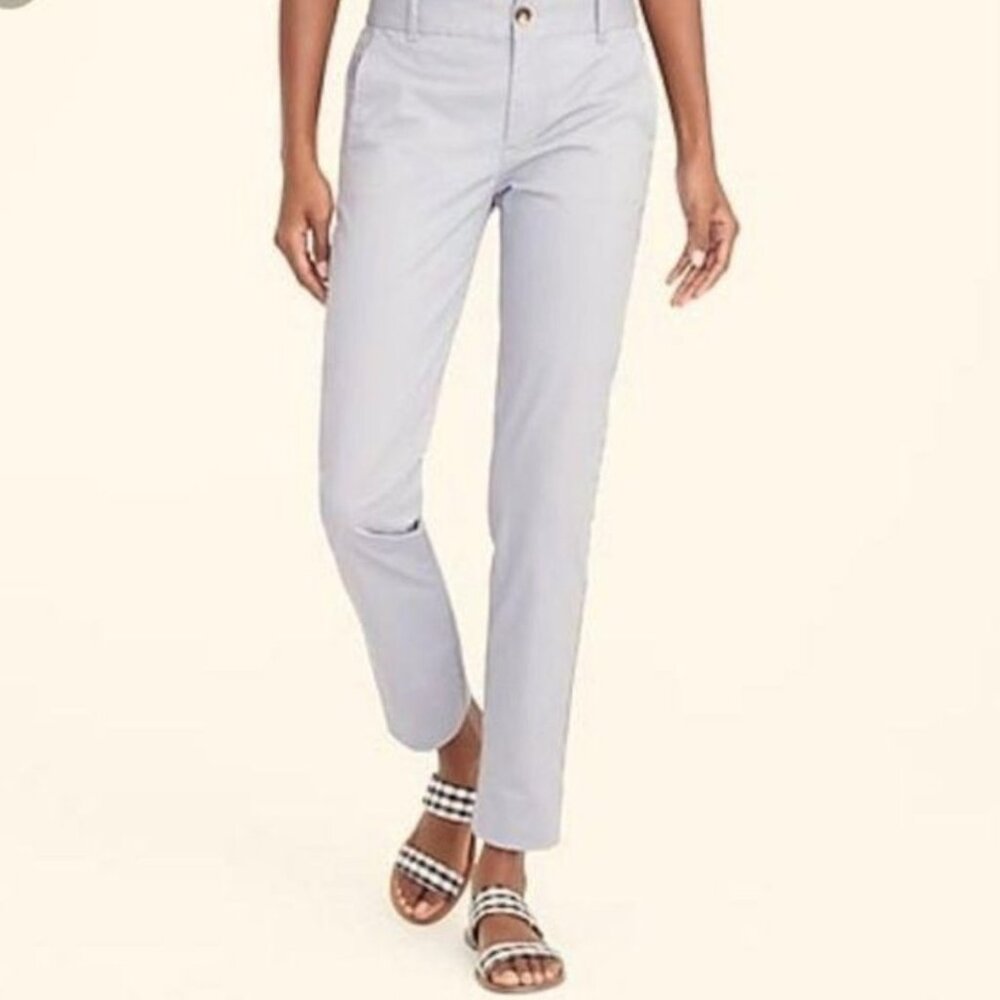 Women's J. CREW Chino Pant Laney Skinny Leg Gray 2 Stretch | Size 10